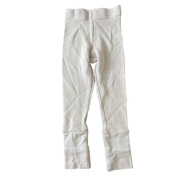 Goumi 2T The Simple Folk Ribbed Legging White Waffle - Picture 1 of 7